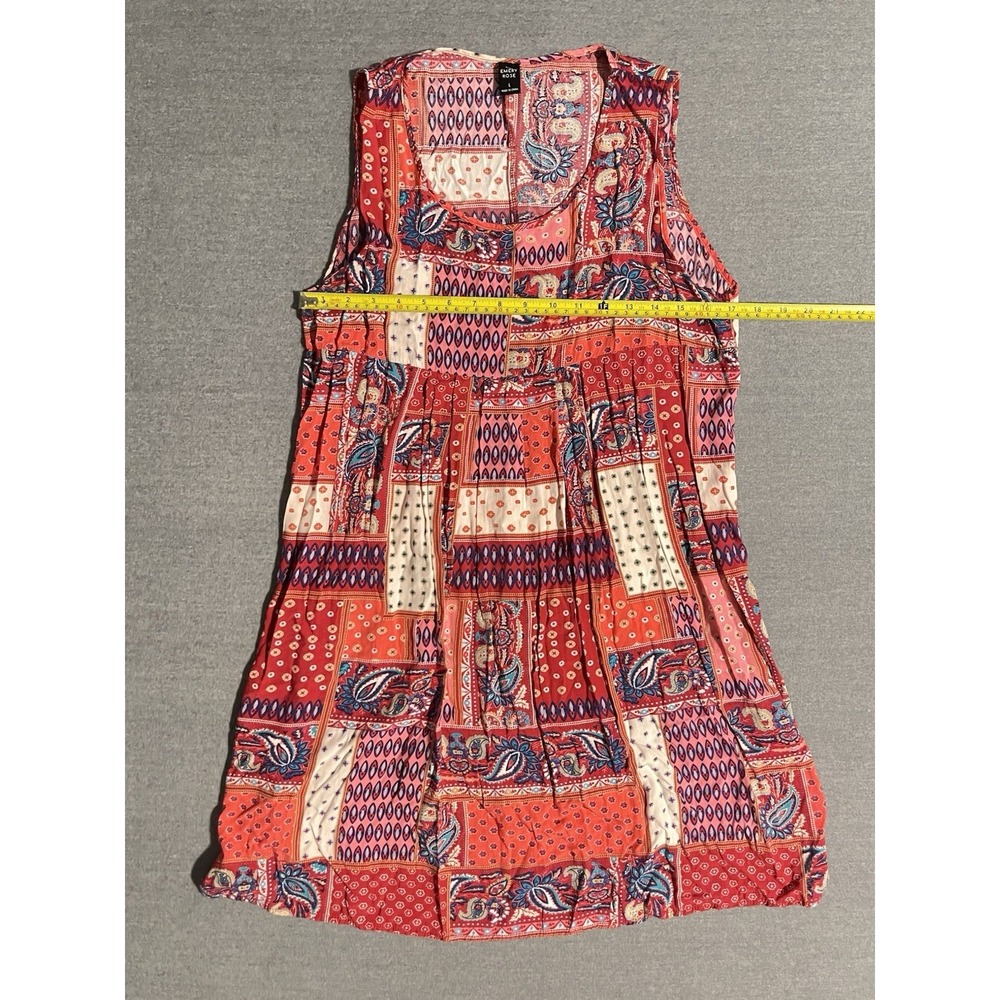 Emery Rose Boho Paisley Patchwork Dress Large Sleeveless Mini Dress